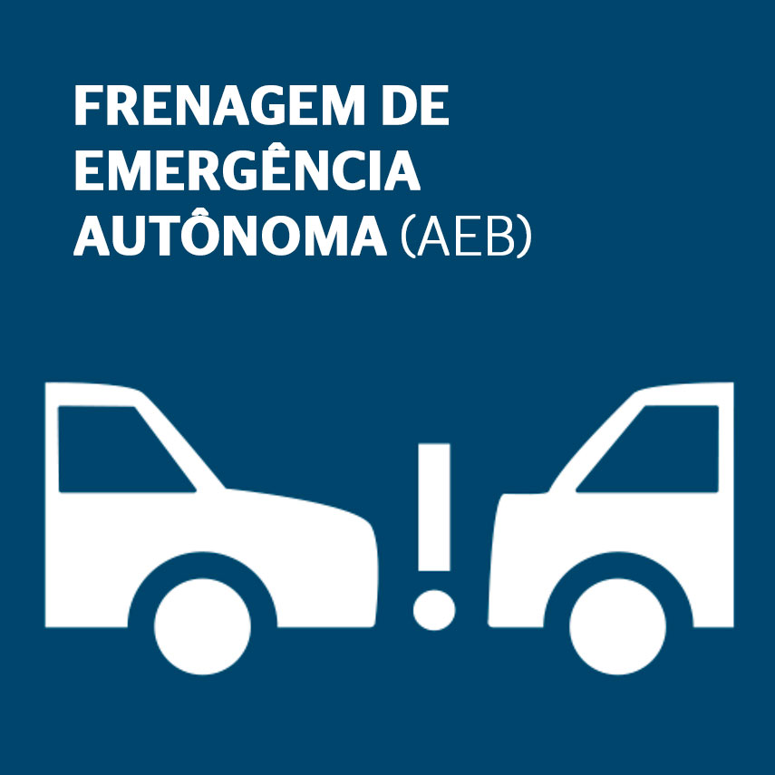 (imagem quadrada azul com desenho de dois veículos quase batendo)