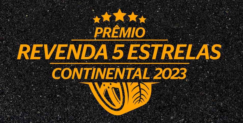 (logotipo da campanha Prêmio Revenda 5 Estrelas Continental 2023)