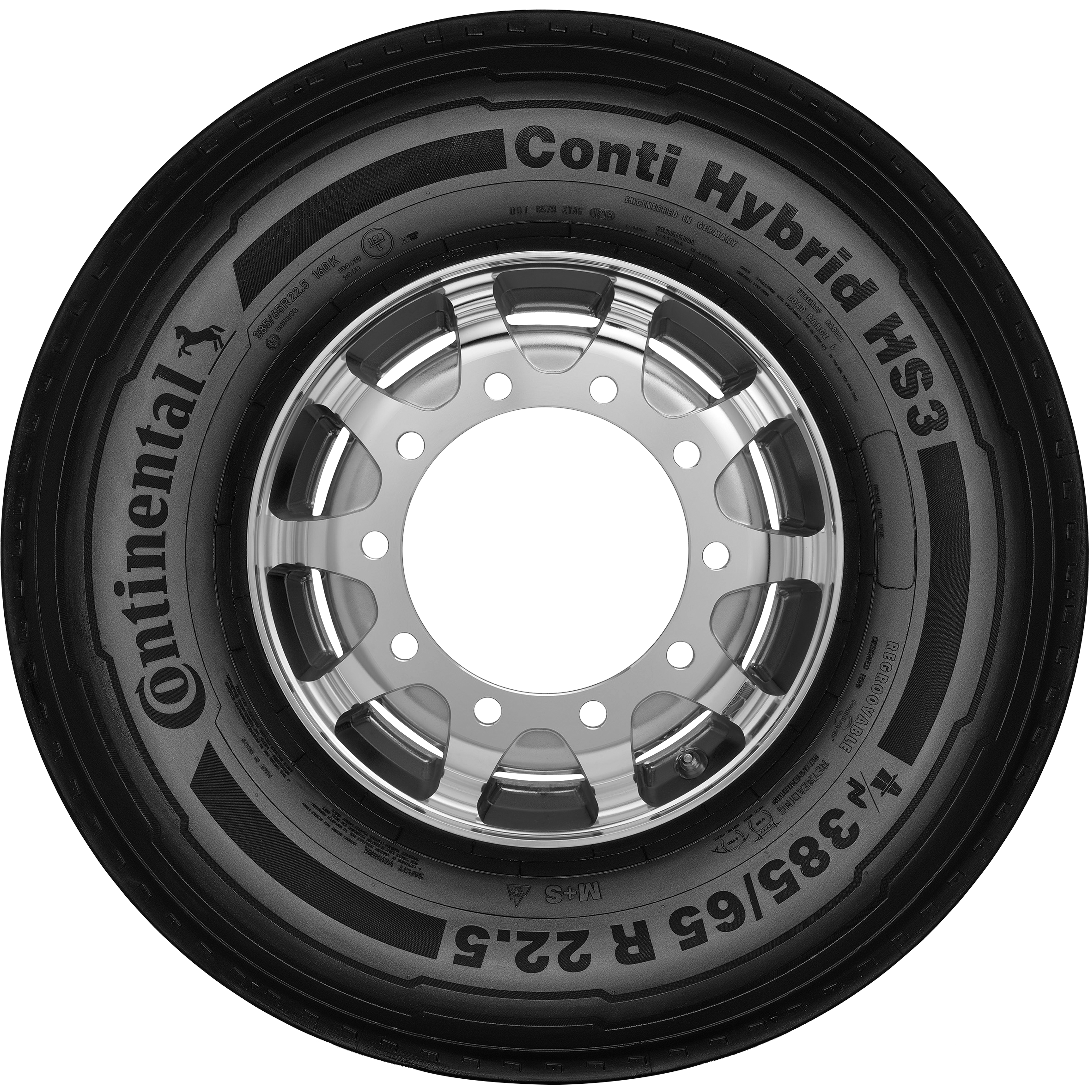 (foto do pneu Conti Hybrid 385/65 R22.5)