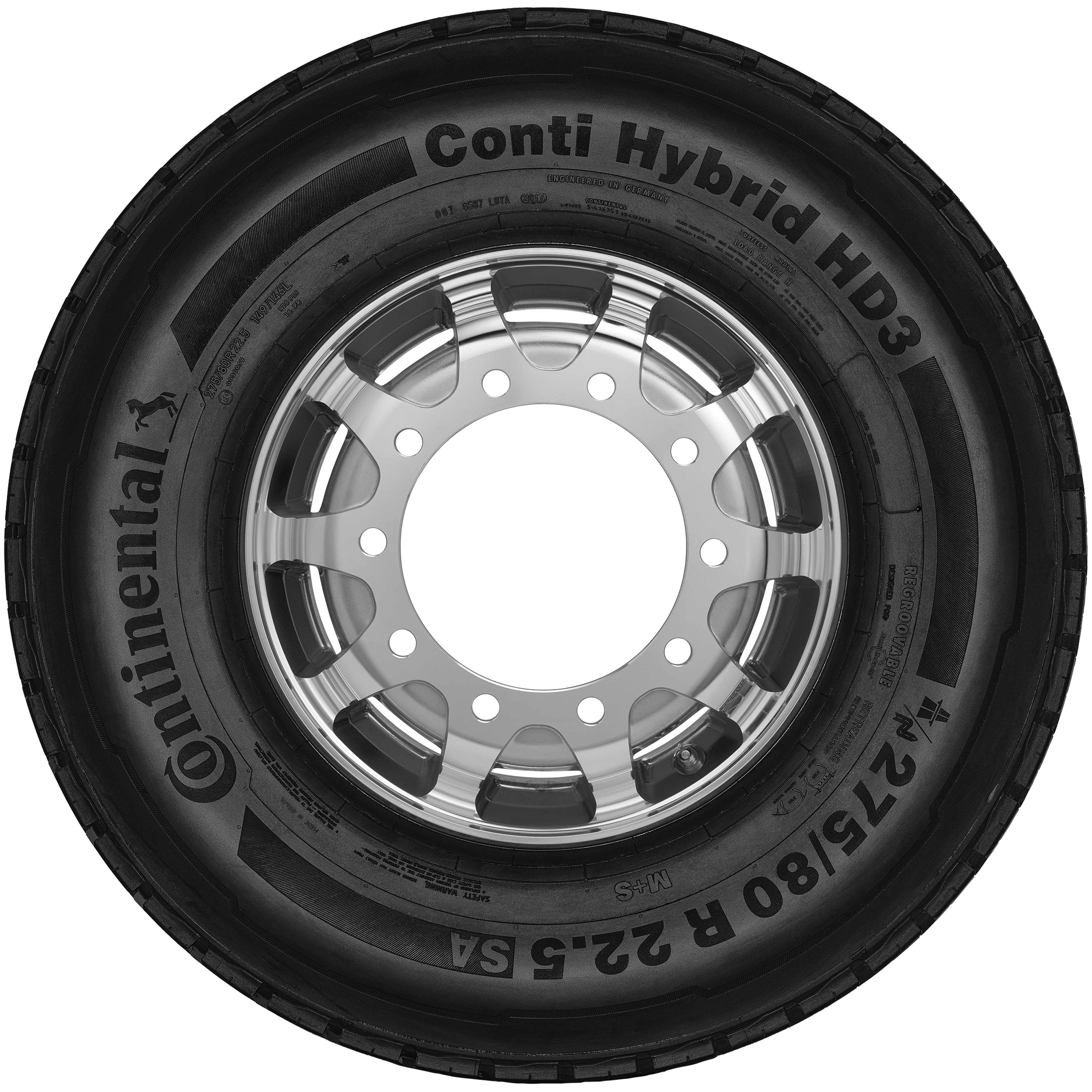 (foto do pneu Conti Hybrid HD3 - 275/70 R22.5)