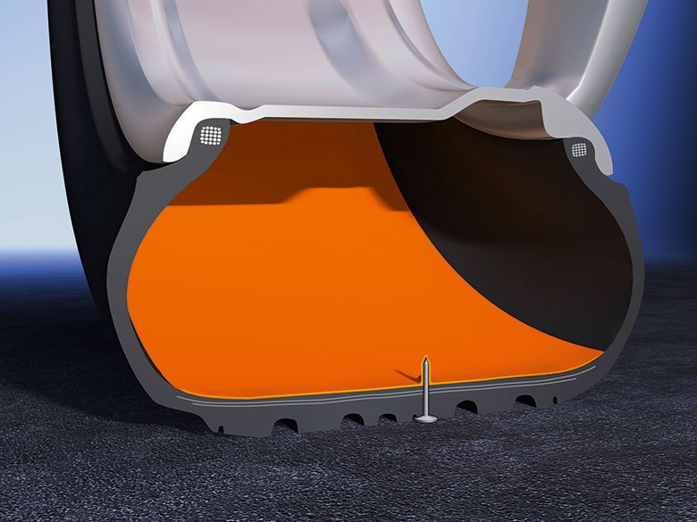 Cross Section graphic of tyre with ContiSeal, 