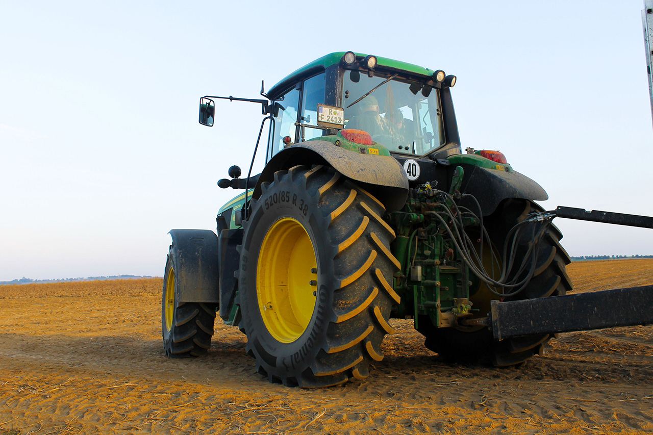 Tractor Tractor works in field
