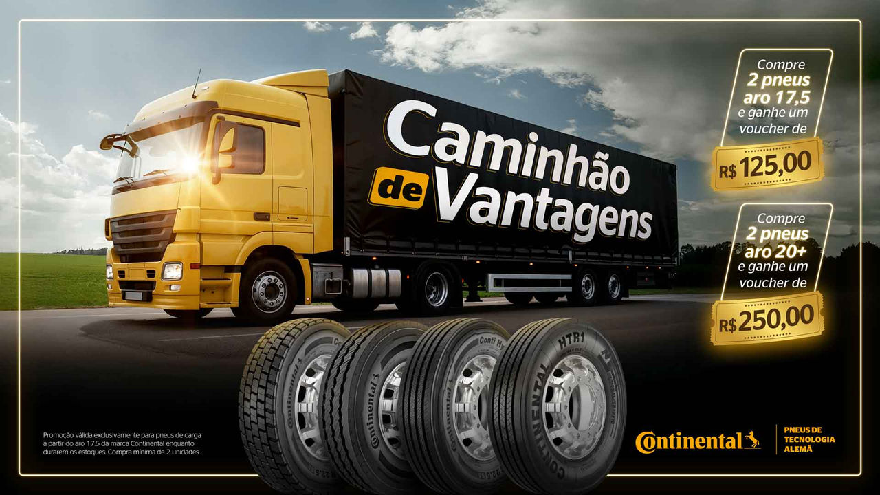 (Promoção em pneus Continental de caminhão - Caminhão de Vantagens)
